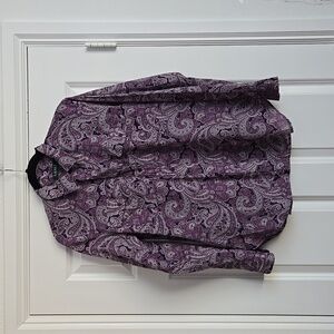 Ralph Lauren Purple Paisley Button Down Shirt